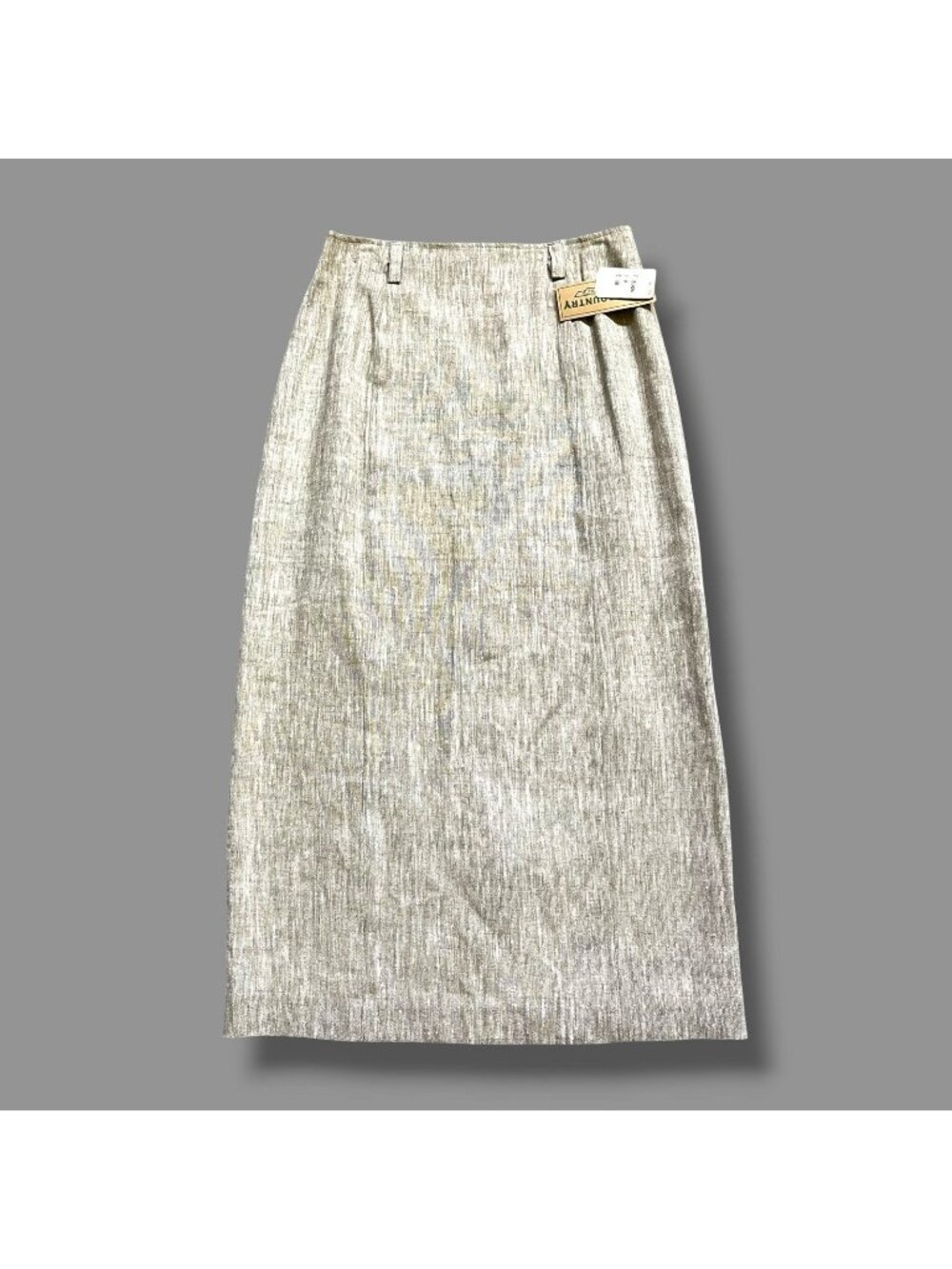 NEW Hill Country Linen Maxi Skirt Size 10 Straight Back Slit Vintage USA Made